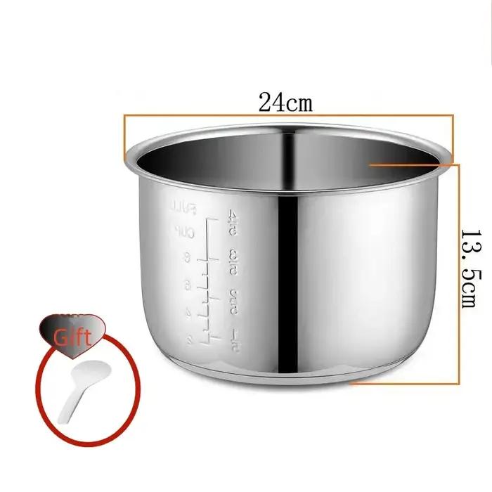 Revêtement d'autocuiseur électrique 5L, bols intérieurs, bol multicuiseur, réservoir en acier inoxyd