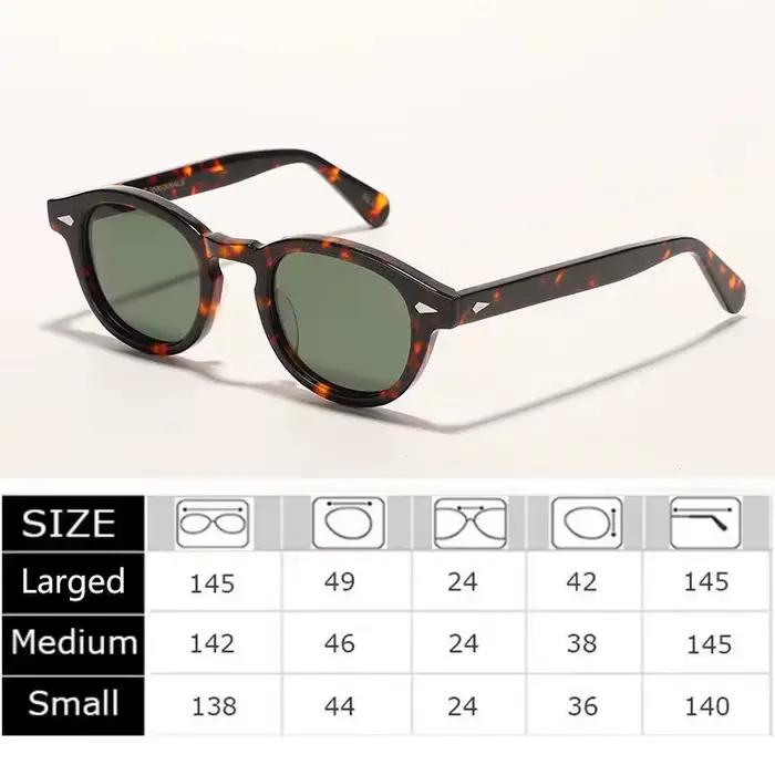 Lunettes de soleil polarisées Johnny Depp pour hommes et femmes, monture en acétate, marque de luxe,