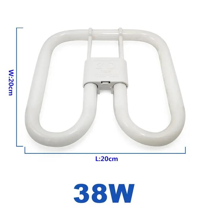 Lampe papillon à quatre broches 220V 2D GR10q 10W 21W 38W, Tube modulateur, ampoule fluorescente tri
