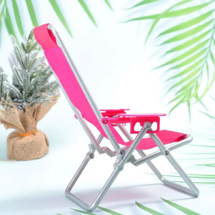 Petite chaise longue pliante pour enfants modèle de salon côtier extérieur accessoire photo rouge confortable et élégant pour activités estivales