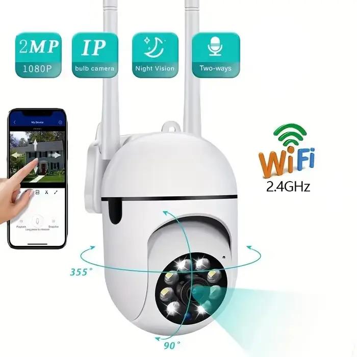 Caméra surveillance WiFi 3MP PTZ couleur nuit audio tracking automatique sécurité maison sans