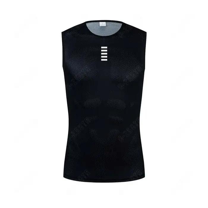 Maillot de cyclisme homme sans manches en polyester pour course à pied et fitness polyvalent toute lannée