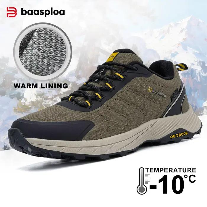 Baasploa hommes chaussures de randonnée résistant à l'usure antidérapant extérieur baskets mode anti