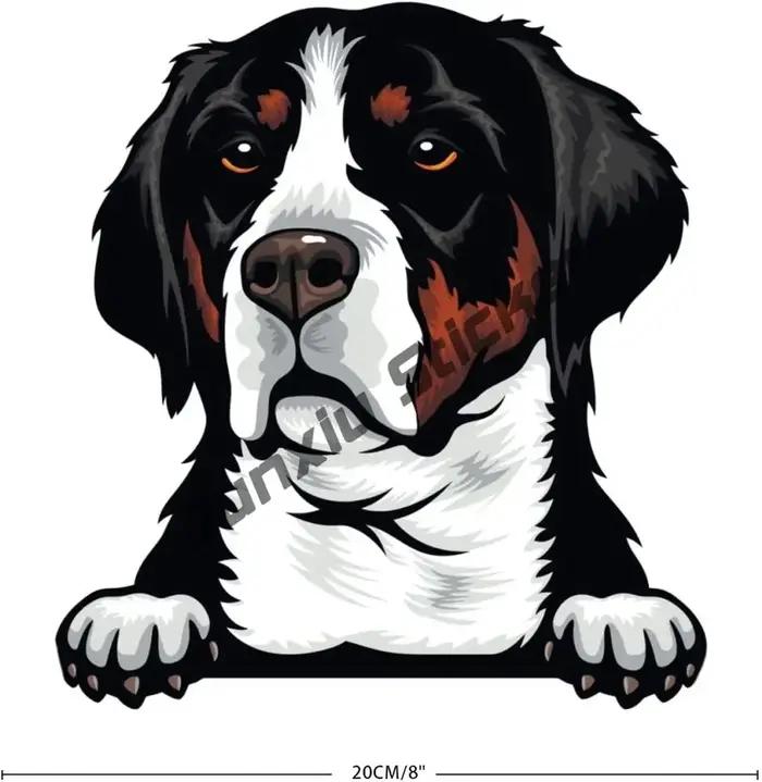 Autocollants de montagne Bernèse Golden Retriever Barbu Collie Allemand Shorthaired Grande montagne suisse Autocollants créatifs pour voitures et accessoires de décoration extérieure imperméables occasions spéciales