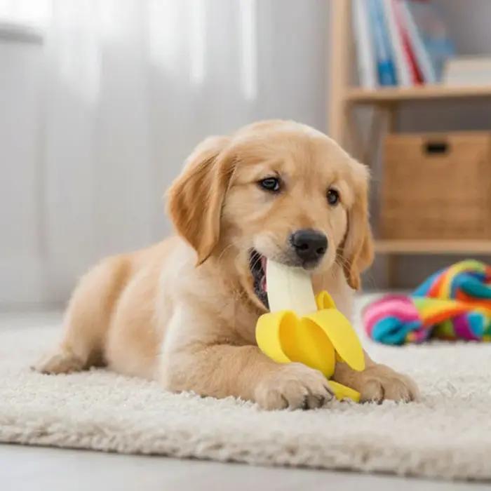 Jouet à mâcher banane réaliste pour animaux de compagnie