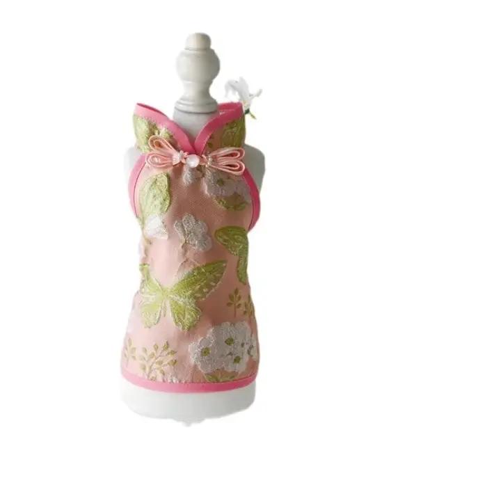 Costume Cheongsam de style chinois pour animaux de compagnie