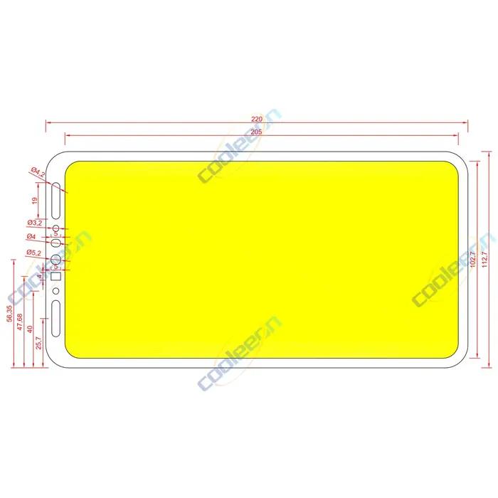 220x113mm Haute Luminosité Dimmable 100W 12V LED Panneau Lumineux COB avec Gradateur Matrice LED Con