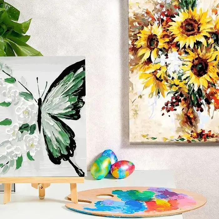 Peinture acrylique pour tissus et cuirs 30ml avec finisseur acrylique pour arts visuels et artisanat多样化styleType和用途关键词,但不包含价格、产地等信息。