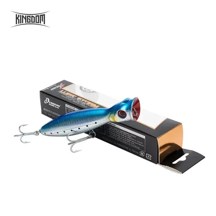 Kingdom TopWater Popper leurres de pêche professionnels appâts artificiels durs 8 cm 10 cm 13 cm Wob