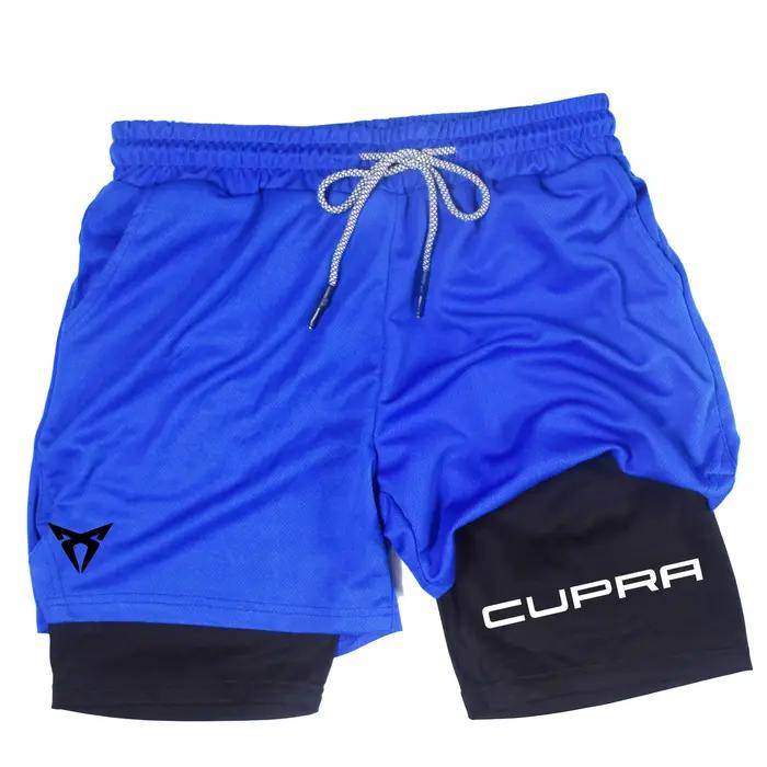 Short de sport deux en un pour hommes, respirant, décontracté, séchage rapide, Double couche, vêteme