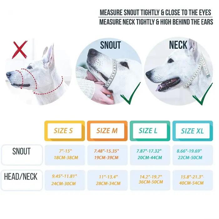 Collier anti-aboiement en nylon respirant avec muselière réfléchissante pour entraîner et sécuriser votre chien lors des promenades et randonnées nocturnes