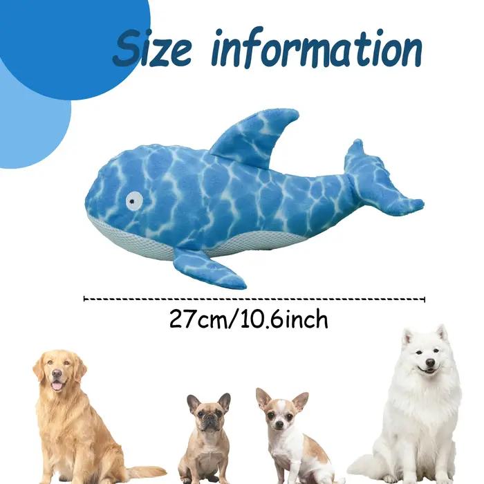 Jouet interactif pour chien en peluche requin baleine couineur