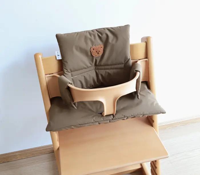 Nouveau coussin de chaise de salle à manger pour enfants de couleur unie