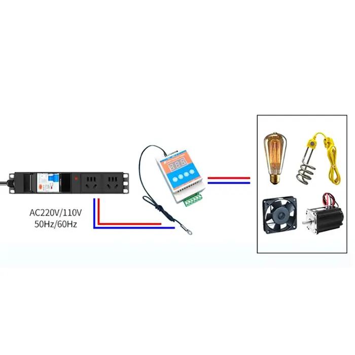 1000W AC 220V/110V châssis armoire contrôle de température chauffage AC ventilateur moteur régulatio