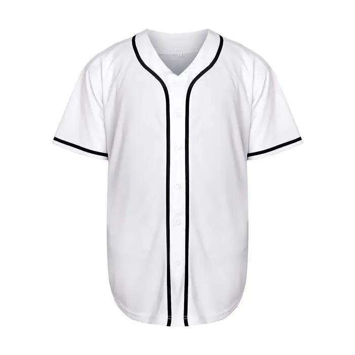 Maillots de baseball vierges pour hommes, chemises pour fans de baseball, hauts d'uniformes de sport
