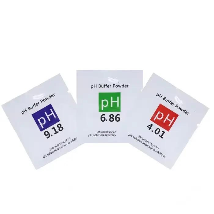 Buffet en poudre pour solution d’étalonnage, testeur PH, 4,01, 6,86, 9,18, 15 pièces/sachets, mesure