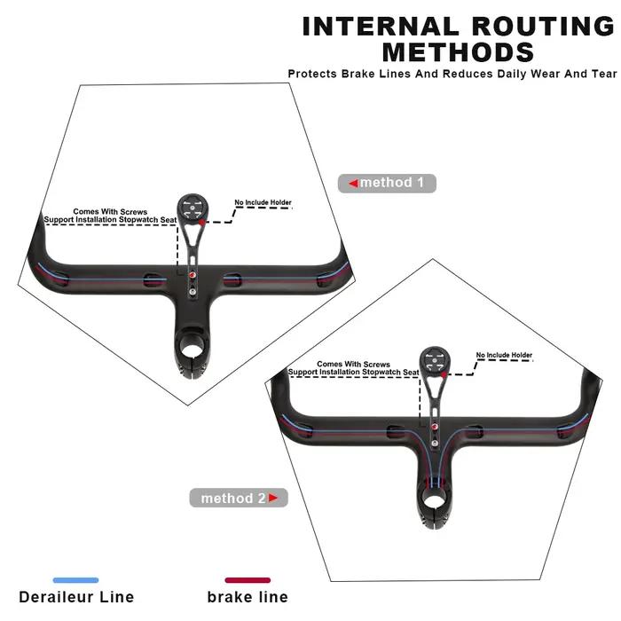 Nouveauté RXL SL guidon de route en carbone intégré OD2 1-1/4 "~ 1-1/8" vélo de course poignée