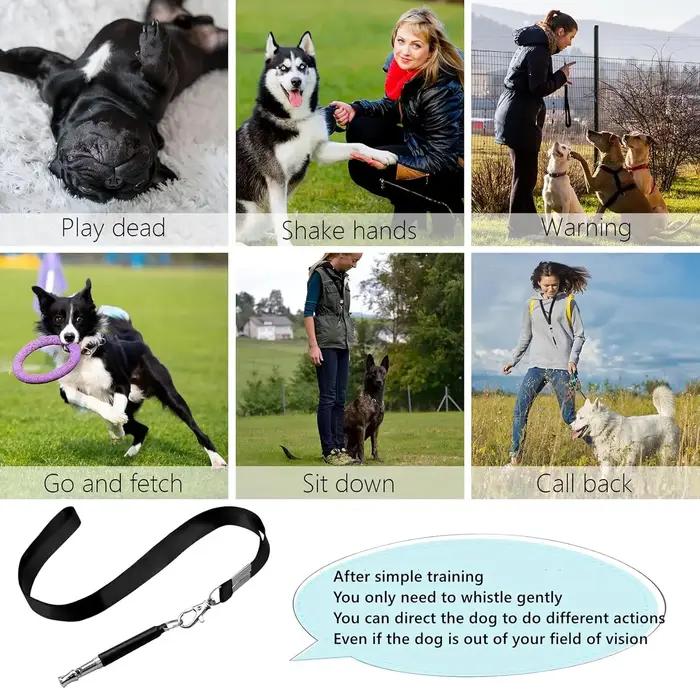 1 Pack Sifflet à ultrasons silencieux réglable pour chien