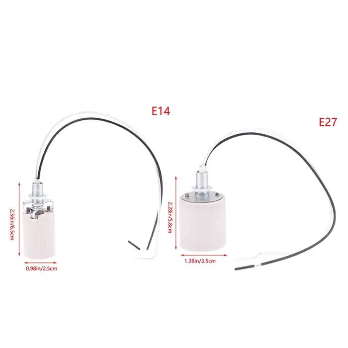 Support de lampe à vis en céramique E14/inda, lumière LED, adaptateur de degré de chaleur, usage dom