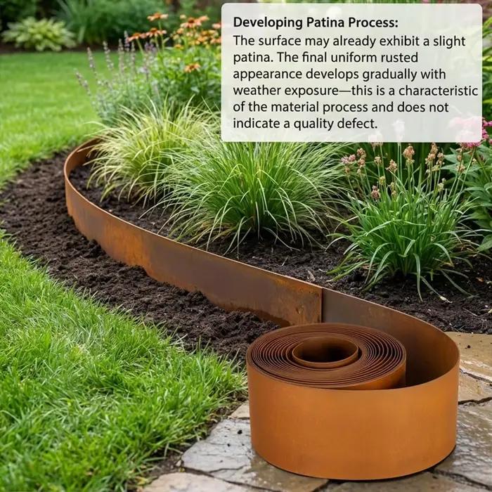 Bordure de jardin en acier résistant aux intempéries