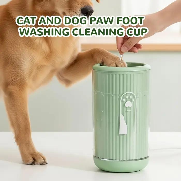 Gobelet de lavage pour pattes de chien 2-en-1 avec serviettes de séchage silicone robuste pour chiens de petite et grande taille occasions spéciales promenades nature