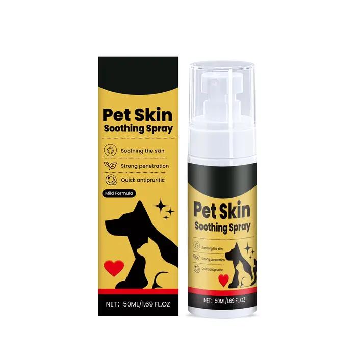 Nouveau Spray Apaisant pour Peau d'Animaux – Formule Douce Anti-Rougeurs et Non Irritante – Soulagement de la Sécheresse pour Chiens et Chats à Peau Sensible – 50ml