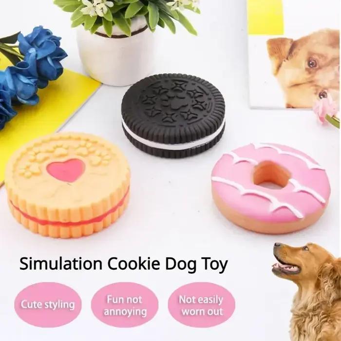 Jouet en latex anti-morsure pour animaux de compagnie, jouets d'entraînement interactifs, livres de meulage des dents, simulation de gâteau, chien ChFuk, fournitures pour animaux de compagnie
