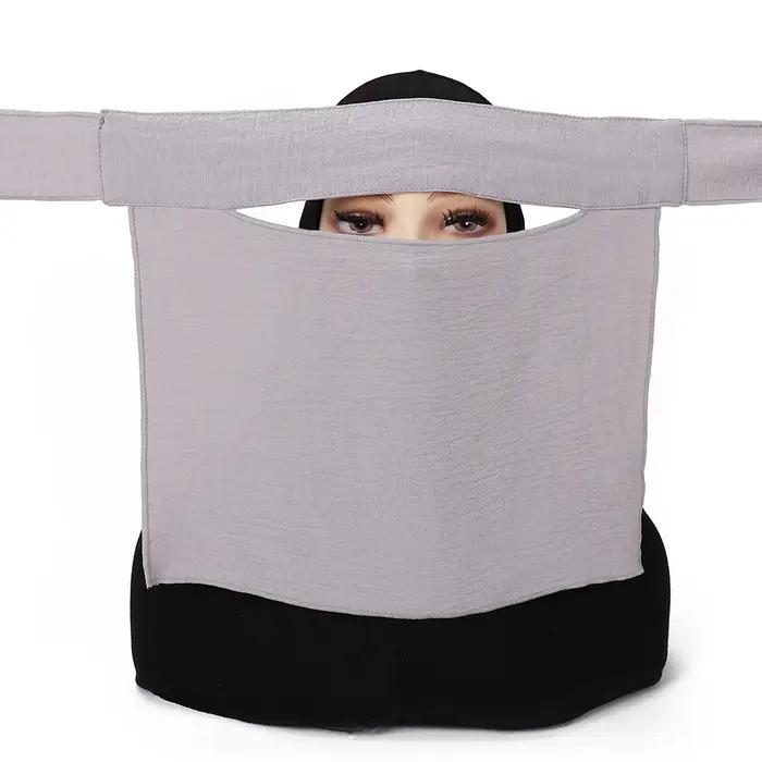 Niqab court pincement oeil respirant Nida Eid Ramadan gros femmes musulmanes Hijab saoudien visage couverture voile Niqa