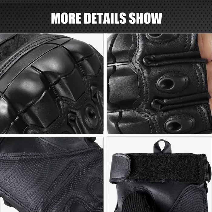 Gants tactiques demi-doigts chasse - Protection Hard Guard anti-dérapage pour sports outdoor et paintball