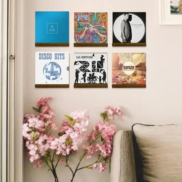Étagère d'affichage murale en vinyle, support de disque acrylique, support d'enregistrement, support