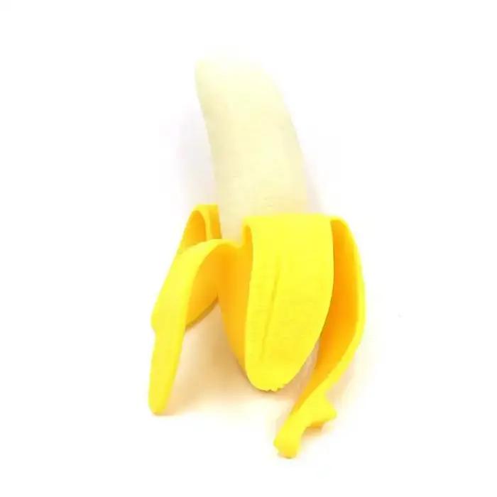 Jouet à mâcher banane réaliste pour animaux de compagnie