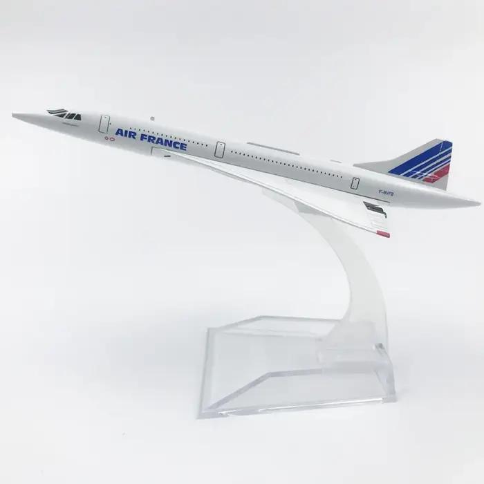 16cm 1:400 échelle Concorde Air France avion modèle avion de ligne alliage moulé sous pression modèle d'avion jouets Collection décor à la maison Miniatures
