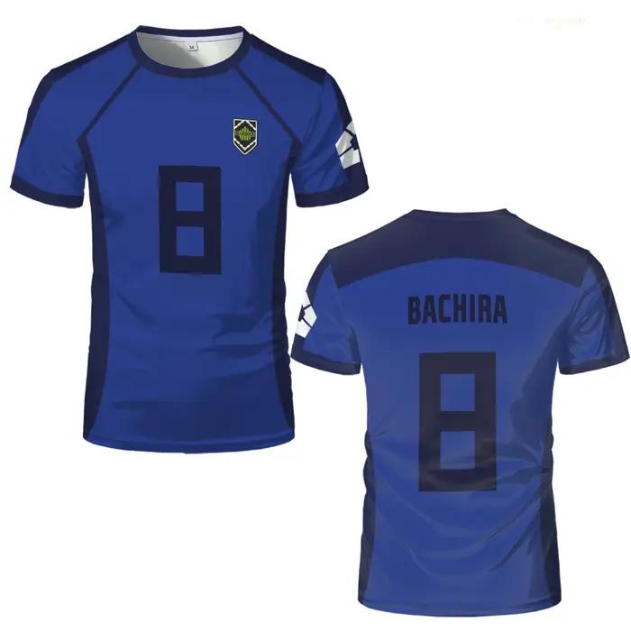 T-shirt homme ISAGI 3D imprimé, sport, séchage rapide, respirant, anime cosplay, Harajuku, équipe de