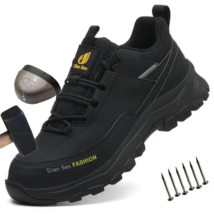 Chaussures de sécurité pour hommes, baskets de travail à bout en acier, chaussures d'hiver, bottes anti-perforation, résistantes à l'eau, antichoc, industrielles