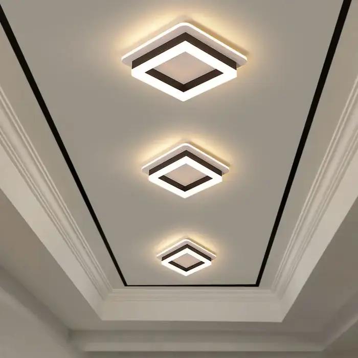 Lustre LED moderne éclairage intérieur pour couloir couloir monté en Surface acrylique plafonnier la