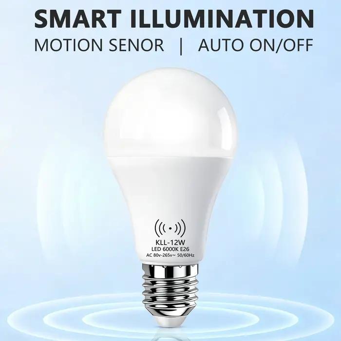 Ampoule LED Kasotile 12W avec capteur de mouvement A21 80-265V, allumage et extinction automatiques,