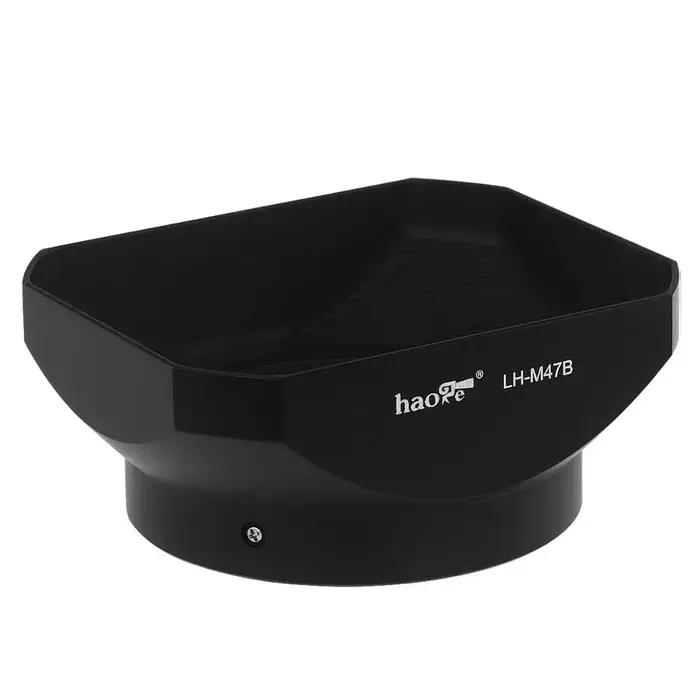 Haoge LH-M47B métal pare-soleil pour Olympus M.ZUIKO numérique 12mm f/2 objectif noir