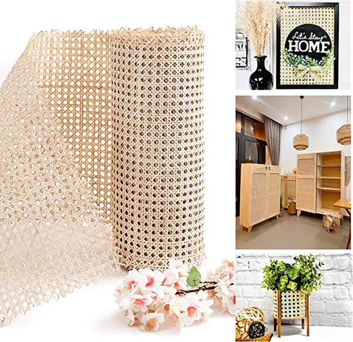 Ruban de Rotin Tressé en Maille Ouverte, pour Meubles, Chaises, Armoires, Ceilin, 15.7 Pouces de Lar