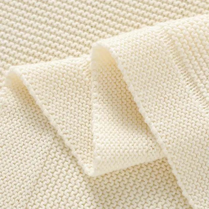 Couvertures pour bébé 100x80cm, tricot en coton, pour nouveau-né, garçon et fille, poussette, lit, l