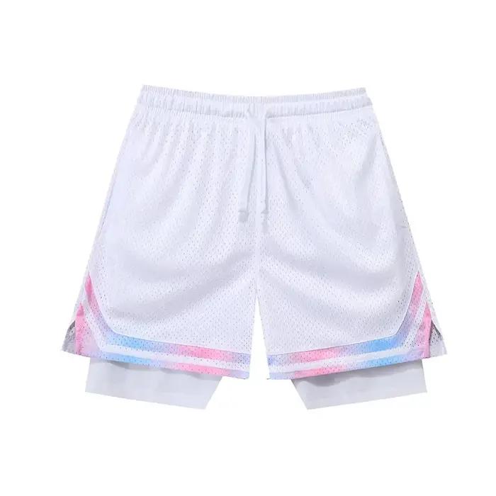 Faux deux shorts de basket-ball, amples, américains, Anti-lumière, pour hommes et femmes, pantalons