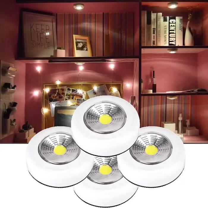 1/2/3/5 pièces LED Mini veilleuse tactile alimenté par batterie placards meubles chambre chevet main