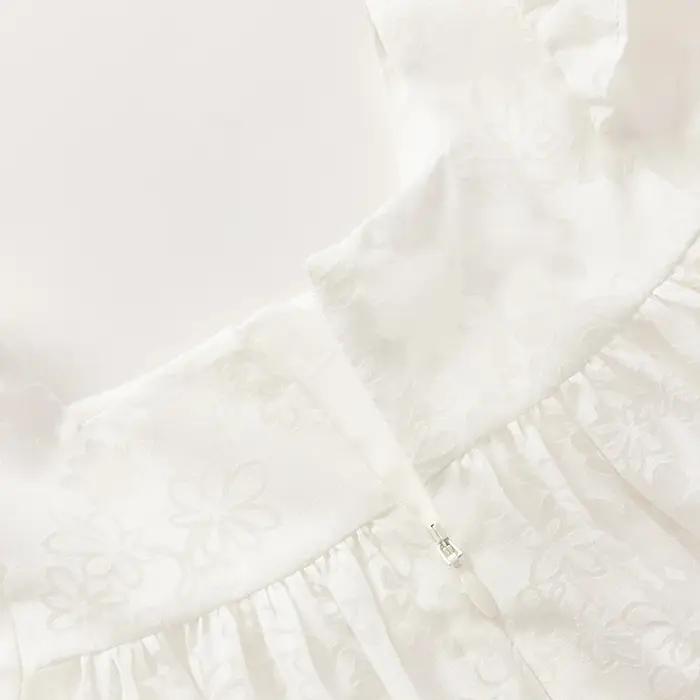 Dave Bella – robe de princesse pour filles, manches bouffantes, breloque en maille blanche, Noble, m