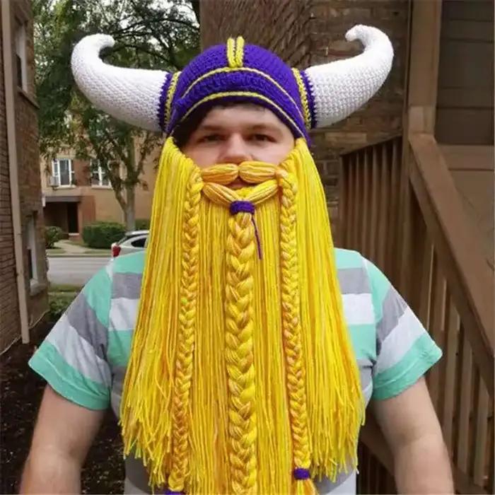 Chapeau de laine unisexe pour Halloween et autres fêtes, style sport, chaud et résistant pour l'hiver et les événements extérieurs