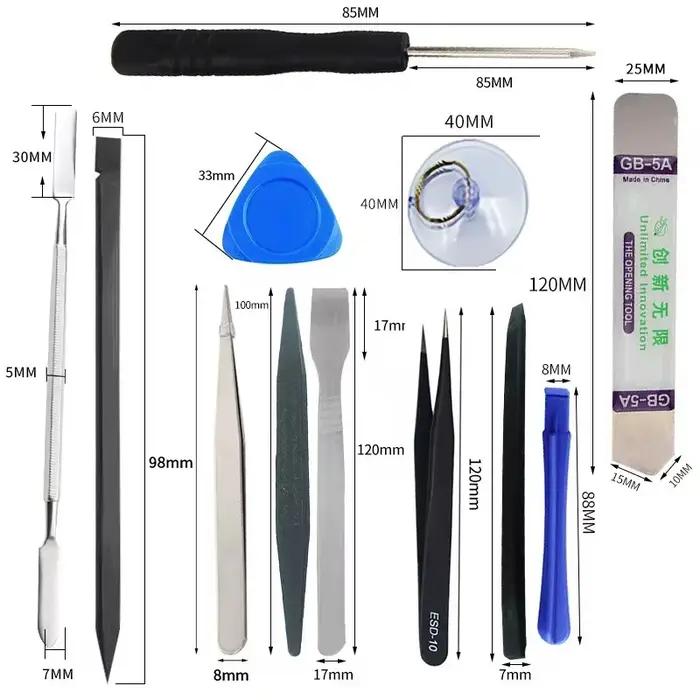 Kit de réparation de démontage de combinaison d'ouverture d'écran de téléphone portable 14/20/23 en