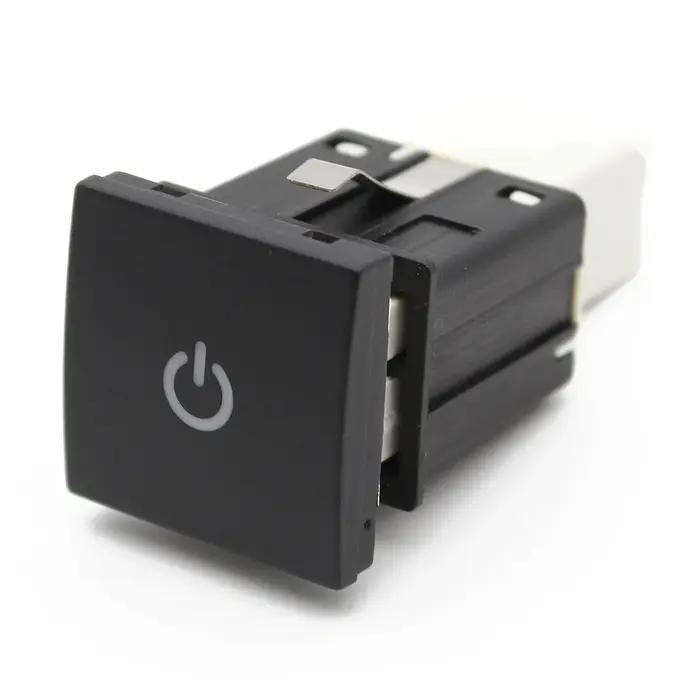 Voiture rouge LED DRL lumière mise hors tension interrupteur bouton poussoir miroir musique Radar