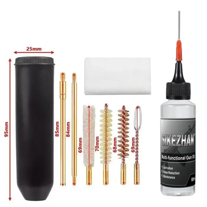 Kit de nettoyage d'armes à feu avec brosses