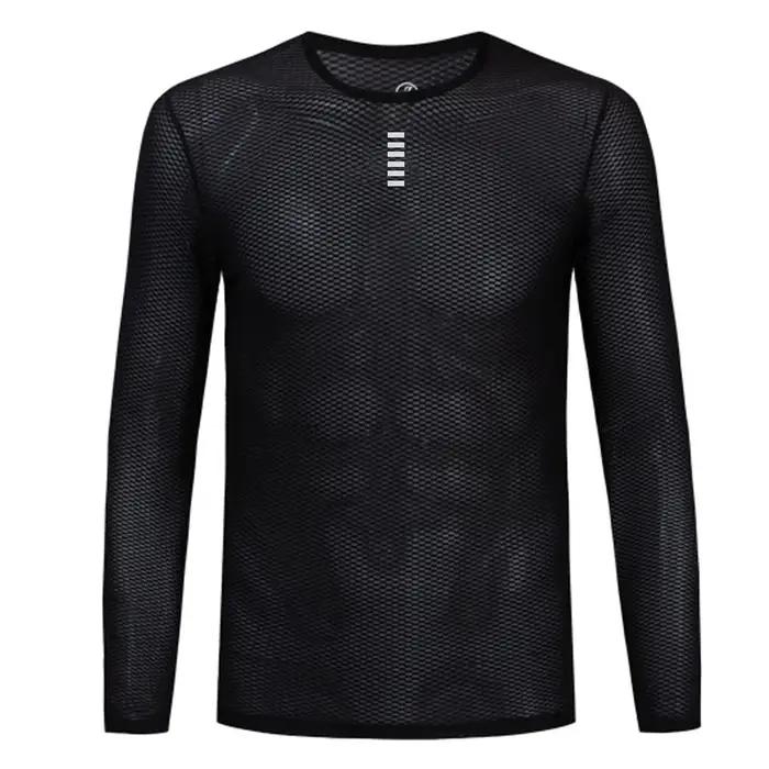 YKYWBIKE maillot de cyclisme à manches longues chemise de vélo sous-vêtements unisexe course