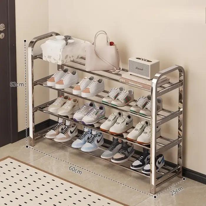 Étagère à chaussures en acier inoxydable épaissi