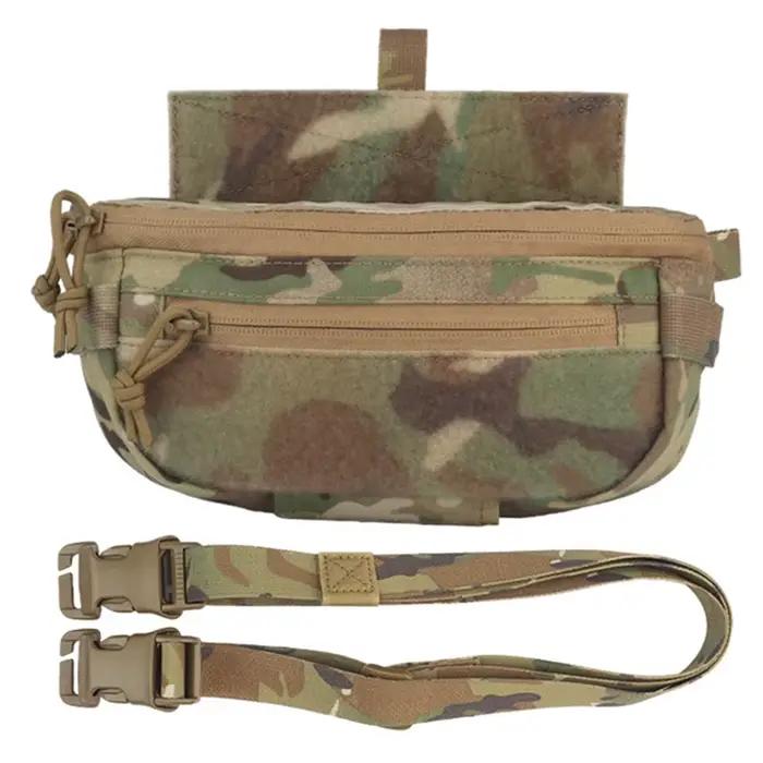Sac abdominal compact à libération rapide pour gilet tactique chasse, poche ventrale pratique airsoft