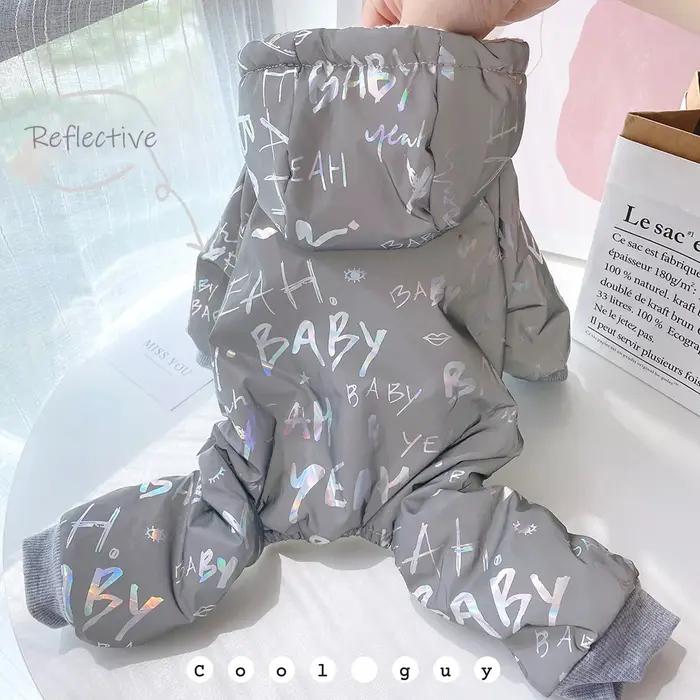 Salopette réfléchissante avec lettres Laser pour chiens